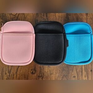 Neoprene Water Bottle Zipper Pouch With Pocket & Adjustable Strap